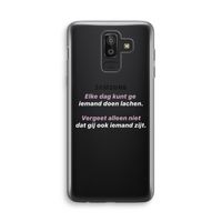 gij zijt ook iemand: Samsung Galaxy J8 (2018) Transparant Hoesje