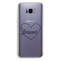 Forever heart black: Samsung Galaxy S8 Plus Transparant Hoesje