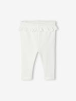 Jersey legging voor pasgeboren meisjes ecru
