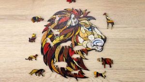 Eco Wood Art Houten Puzzel Lion
