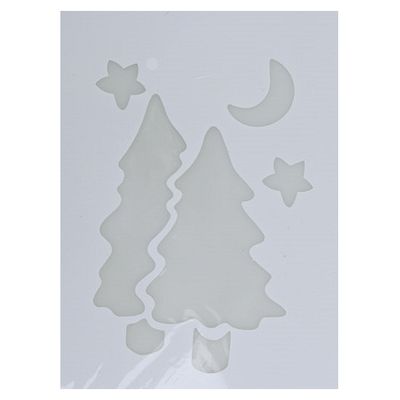 Kerst raamsjablonen/raamdecoratie kerstboom plaatjes 35 cm