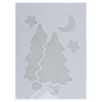 Kerst raamsjablonen/raamdecoratie kerstboom plaatjes 35 cm
