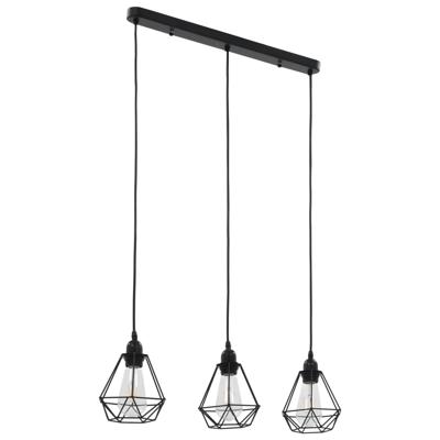 VidaXL Plafondlamp met diamantvormig 3xe27 zwart