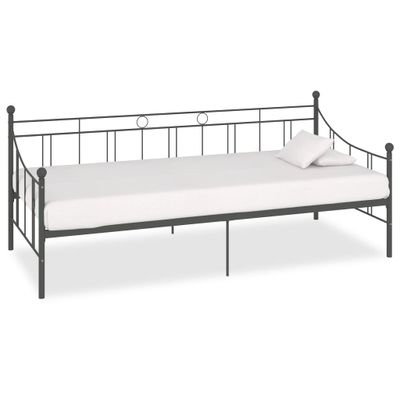 vidaXL Bedbankframe metaal grijs 90x200 cm vidaXL Bedbankframe metaal grijs 90x200 cm
