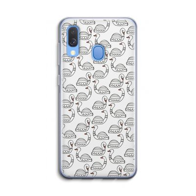 Zwanen: Samsung Galaxy A40 Transparant Hoesje