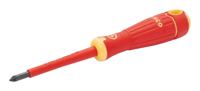 Bahco Schroevendraaier BahcoFit | geïsoleerd | VDE | rubber greep | Pozidriv | PZ2 x 175 mm - B142.002.175