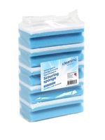 Schuurspons Cleaninq met greep 140x70x42mm blauw/wit 5 stuks - thumbnail