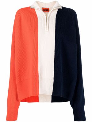 colville pull nervuré à rayures colour block - Bleu