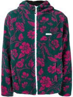 Drôle De Monsieur hoodie zippé à fleurs - Vert