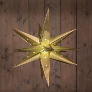 B.O.T. Gold 3D Star 60 cm 10Led Warm White 1,5M - Anna's Collection