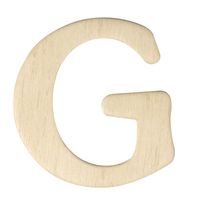Houten letter G 4 cm - thumbnail