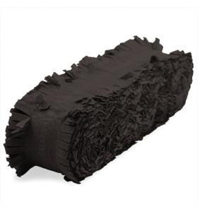 Folat Feest/verjaardag versiering - crepe slingers - zwart - 24 mtr - papier - feestartikelen