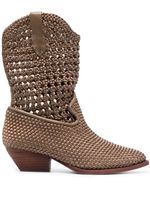 Ash bottines 60 mm en maille - Marron