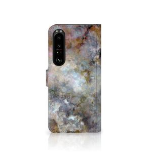 Sony Xperia 1 IV Bookcase Marmer Grijs