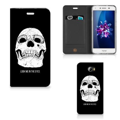 Mobiel BookCase Huawei Y5 2 | Y6 Compact Skull Eyes Mobiel BookCase Huawei Y5 2 | Y6 Compact Skull Eyes