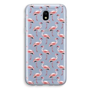 Flamingoprint groen: Samsung Galaxy J5 (2017) Transparant Hoesje