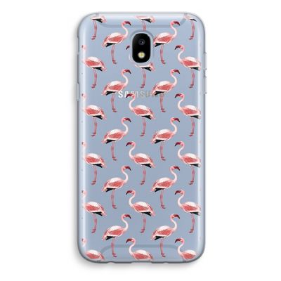 Flamingoprint groen: Samsung Galaxy J5 (2017) Transparant Hoesje
