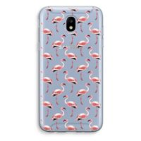 Flamingoprint groen: Samsung Galaxy J5 (2017) Transparant Hoesje