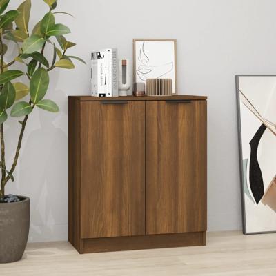Dressoir 60x30x70 cm bewerkt hout bruin eikenkleur
