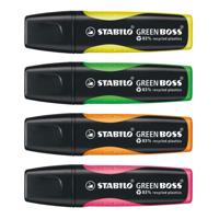 Stabilo green boss markeerstiften, 4st.
