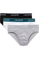 Lacoste Lacoste Heren Slips Casual Briefs Zwart / Grijs / Wit 3-Pack