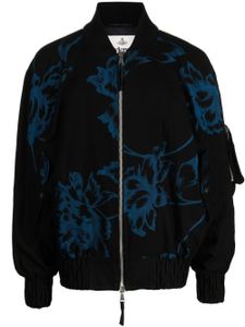 Vivienne Westwood veste bomber zippée à fleurs - Noir