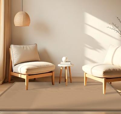 Effen jute-look vinyl tapijt eetkamer