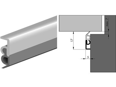 Tochtstrip acryl. 3000mm elro