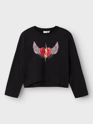 Name it zomer sweater meisjes - zwart - Nkfrositta