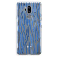 Blauwe nerven: LG G7 Thinq Transparant Hoesje