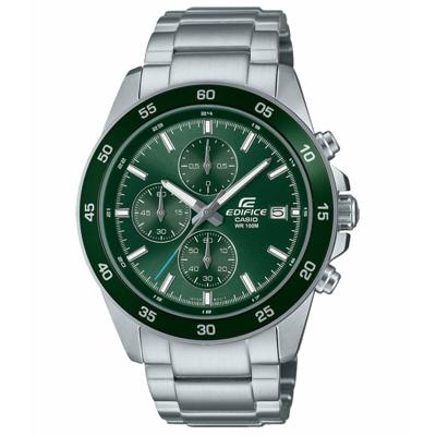 Casio EFR-526D-3AVUEF Groen Zilverkleurig (Ø 44 mm) Heren horloge