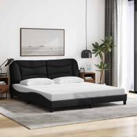 Bedframe zonder matras "Hvar" stof zwart 180x200 cm