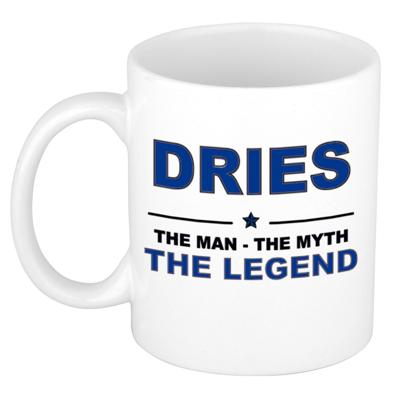 Dries cadeau mok - man myth legend - naam koffiemok - 300 ml - collega - vaderdag