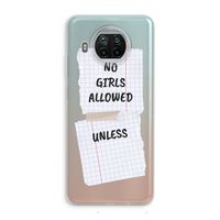 No Girls Allowed Unless: Xiaomi Mi 10T Lite 5G Transparant Hoesje