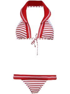 Amir Slama printed halterneck bikini set - Rouge