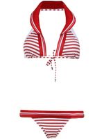 Amir Slama printed halterneck bikini set - Rouge