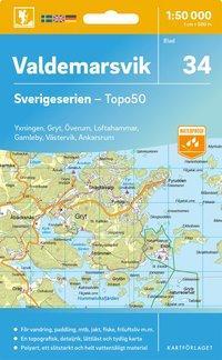 Topografische kaart - Wandelkaart 34 Sverigeserien Valdemarsvik | Norstedts