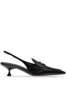 Miu Miu mocassins à bride arrière - Noir