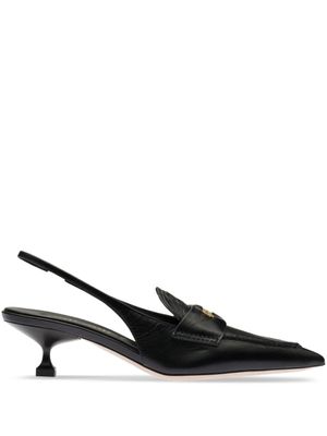 Miu Miu mocassins à bride arrière - Noir