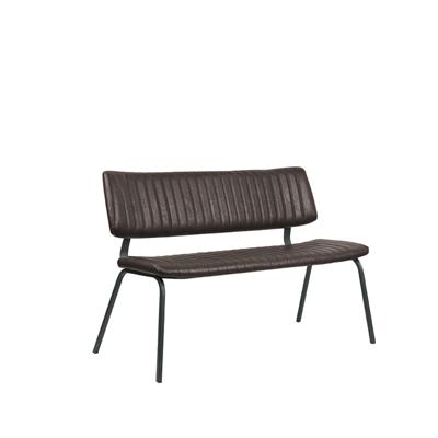 LABEL51 Eetkamerbank Gusto - Donkerbruin - PU-Leder - 120 cm
