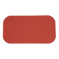 Douche/bad anti-slip mat badkamer - rubber - terracotta - 36 x 76 cm - rechthoek