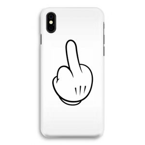 Middle finger white: iPhone X Volledig Geprint Hoesje