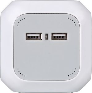 Brennenstuhl ALEA-Power 2xUSB-Charger + stekkerblok 4-voudig stekkerdoos 1,4 meter