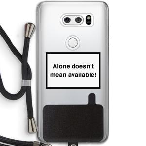 Alone: LG V30 Transparant Hoesje met koord