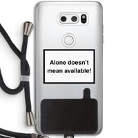 Alone: LG V30 Transparant Hoesje met koord - thumbnail