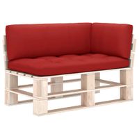 VidaXL Palletkussens 3 st stof rood