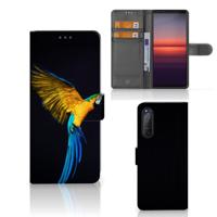 Sony Xperia 5II | Telefoonhoesje | Met pasjeshouder | Papegaai