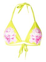 Cynthia Rowley floral-print bikini top - Vert - thumbnail