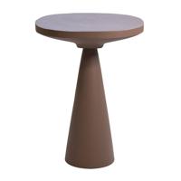 Giga Meubel - Bijzettafel Rond - Taupe Aluminium - 44x44x60cm - Elice