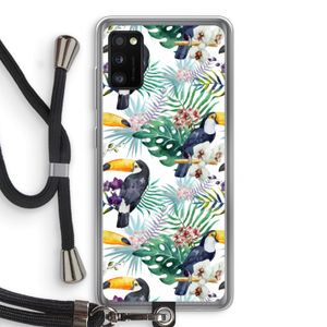 Tukans: Samsung Galaxy A41 Transparant Hoesje met koord